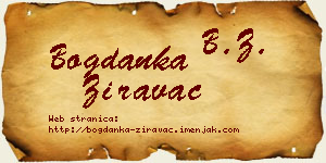 Bogdanka Žiravac vizit kartica
